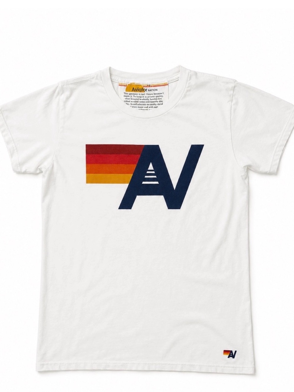 Aviator Nation White Logo Graphic Tee